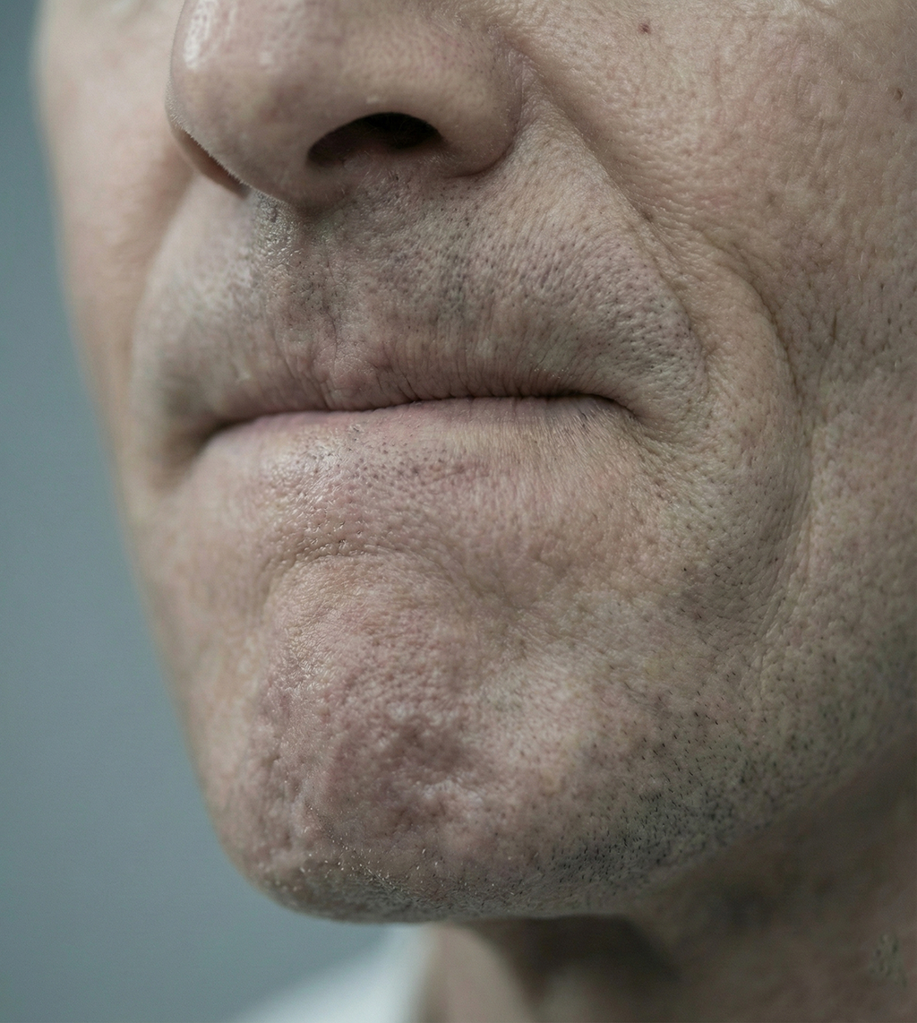 Imagem de detalhe de boca aprrensiva